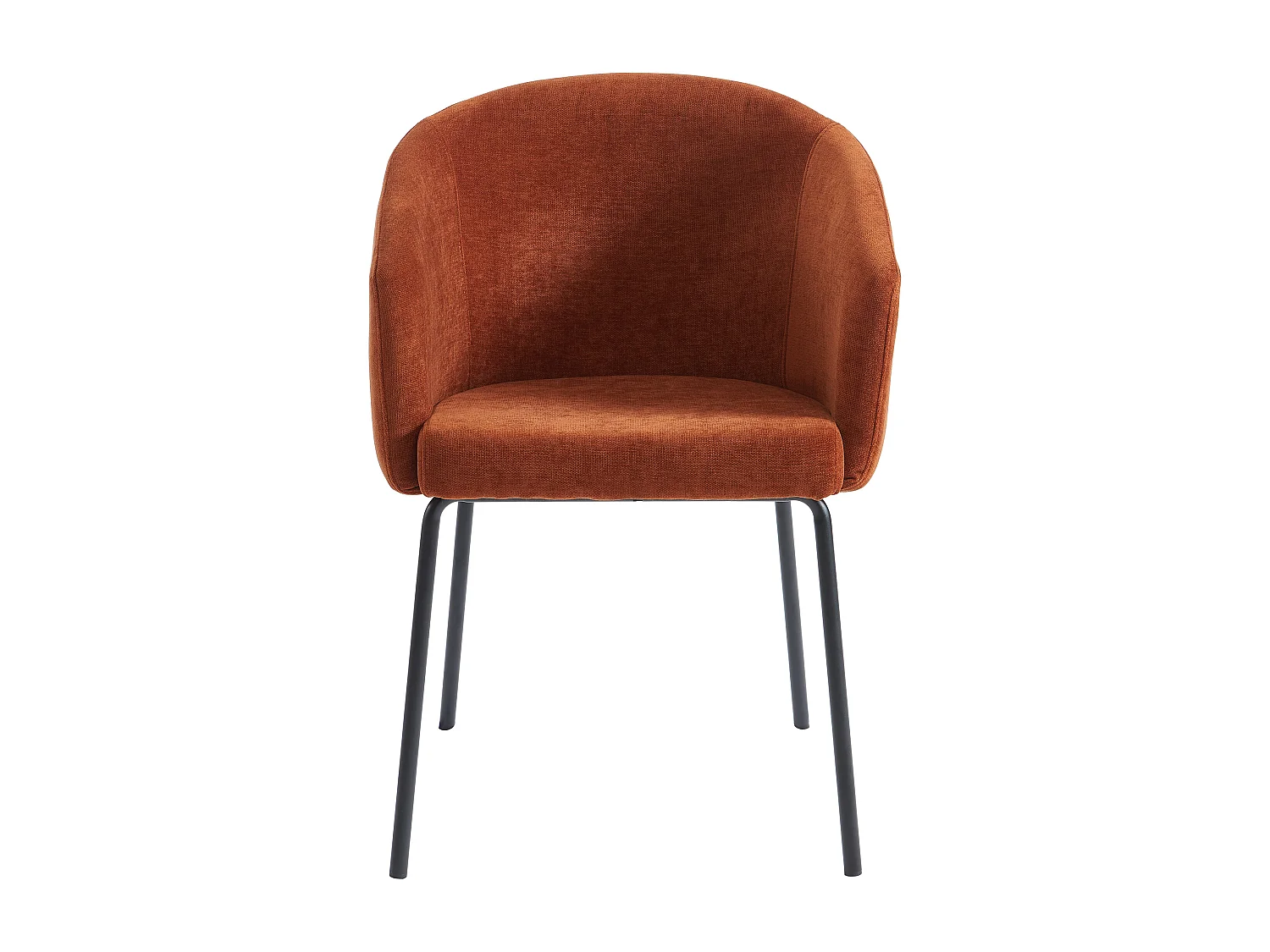 Lot de 2 chaises avec accoudoirs en tissu et métal - Terracotta - MORONI de Pascal MORABITO