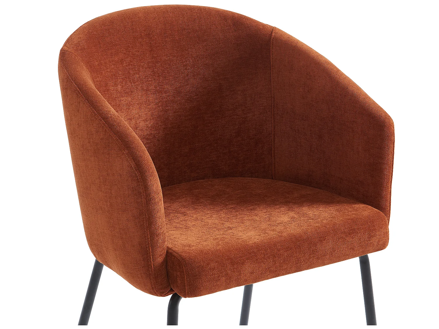 Lot de 2 chaises avec accoudoirs en tissu et métal - Terracotta - MORONI de Pascal MORABITO