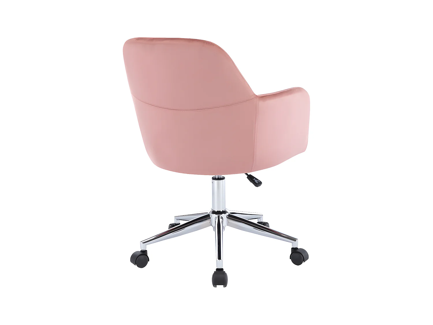 Bureaustoel - Fluweel - Roze - In hoogte verstelbaar - ELEANA