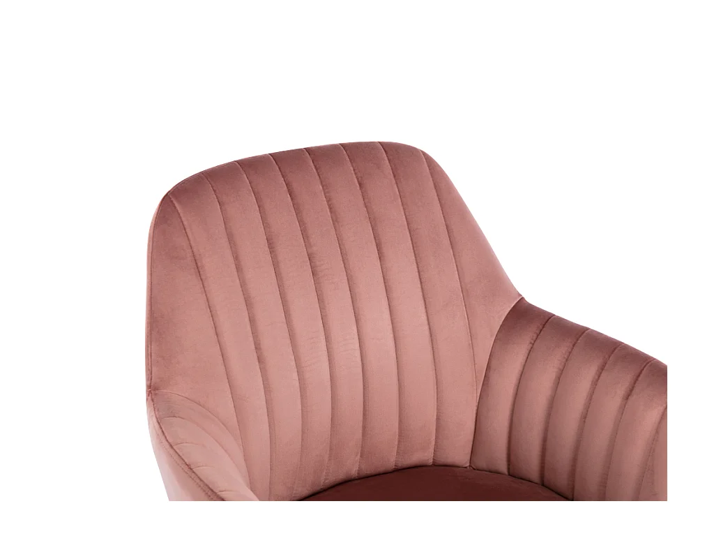 Bureaustoel - Fluweel - Roze - In hoogte verstelbaar - ELEANA