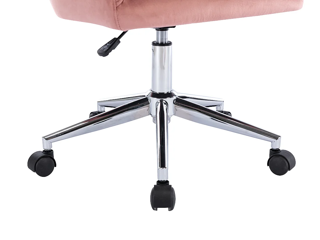 Sedia da ufficio Altezza regolabile Velluto Rosa - ELEANA