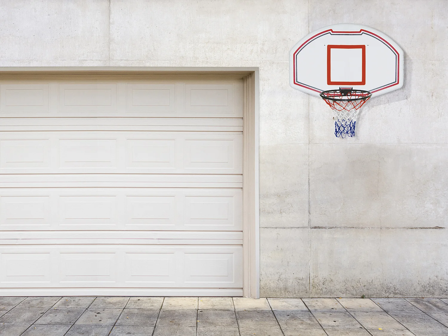 Panier de basket mural blanc - L111 x H77 cm - BEMIDJI