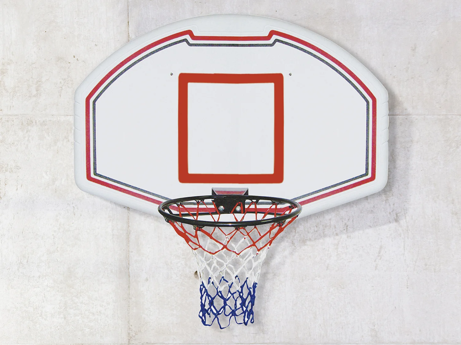Cesto de basquetebol de parede branco L111 x A77 cm - BEMIDJI