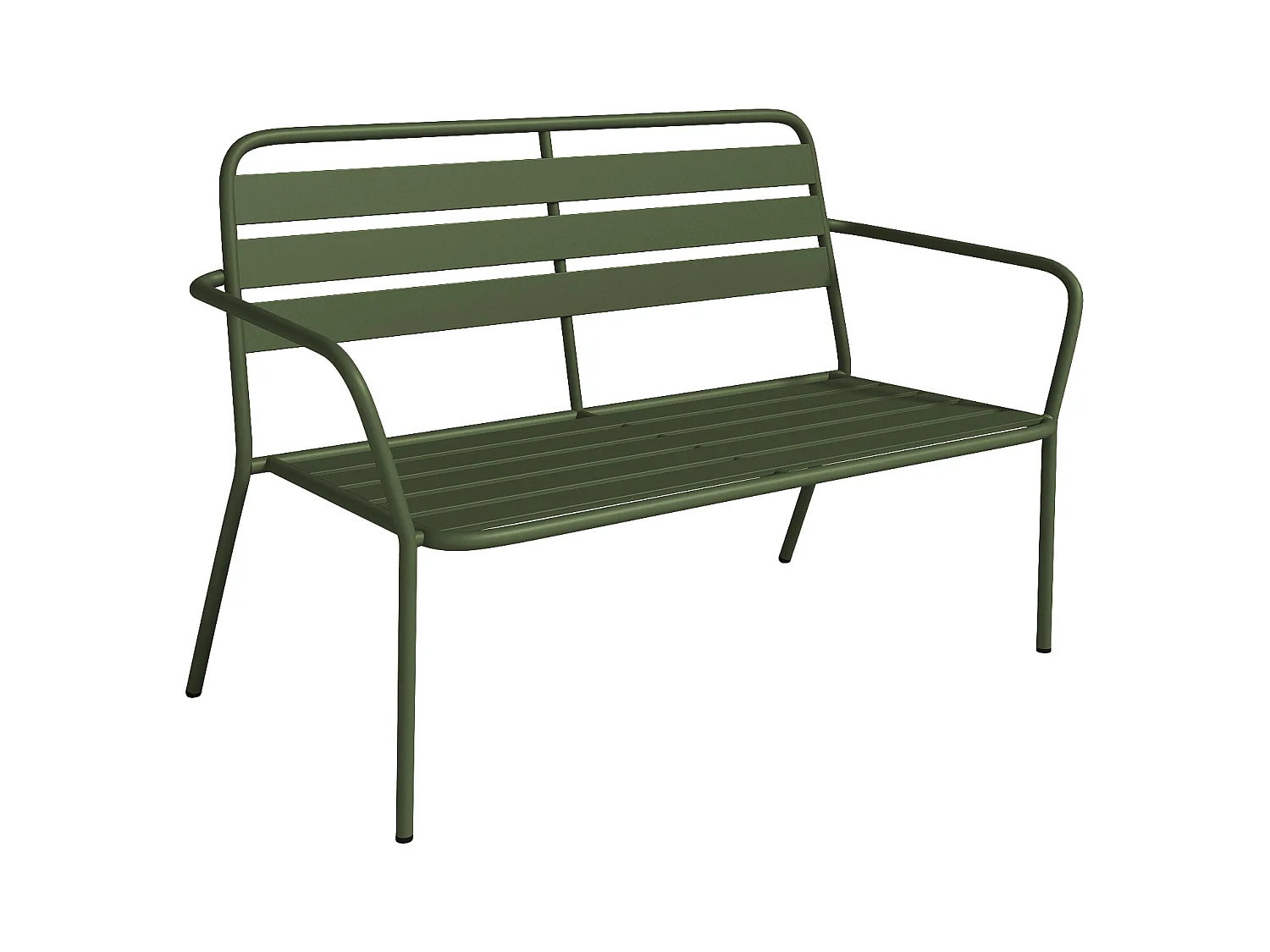 Banc de jardin en métal - Kaki - MIRMANDE de MYLIA