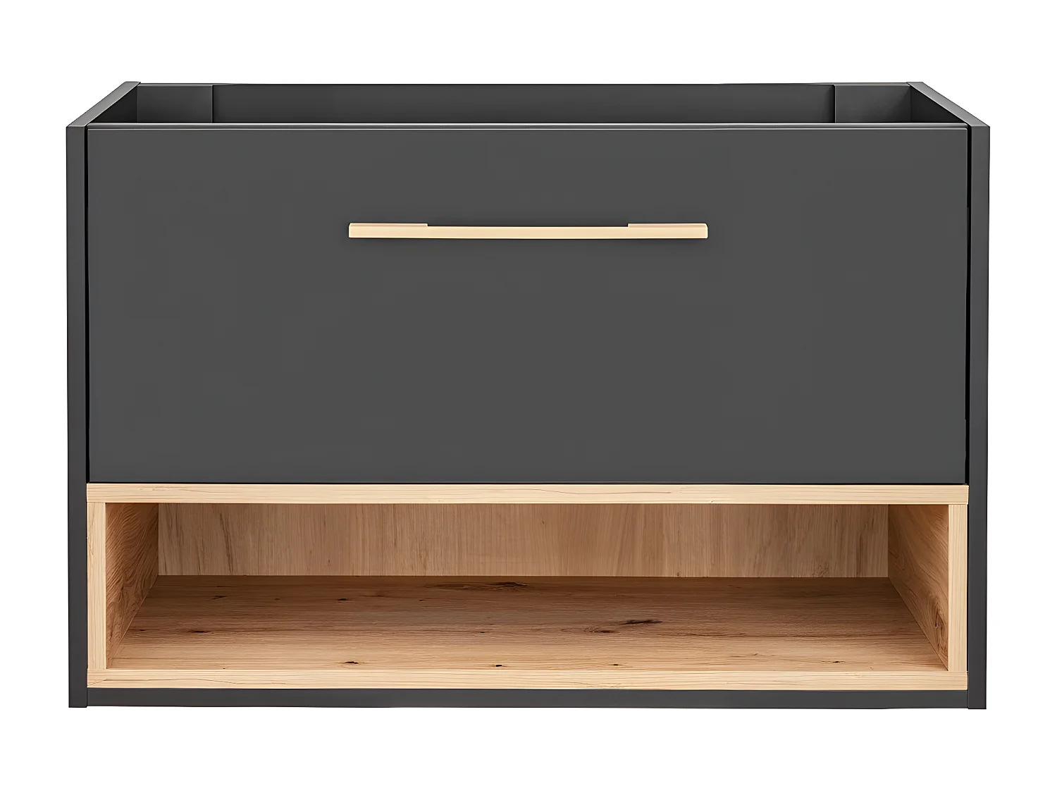 Waschbeckenunterschrank hängend - 80 cm - Anthrazit - YANGRA