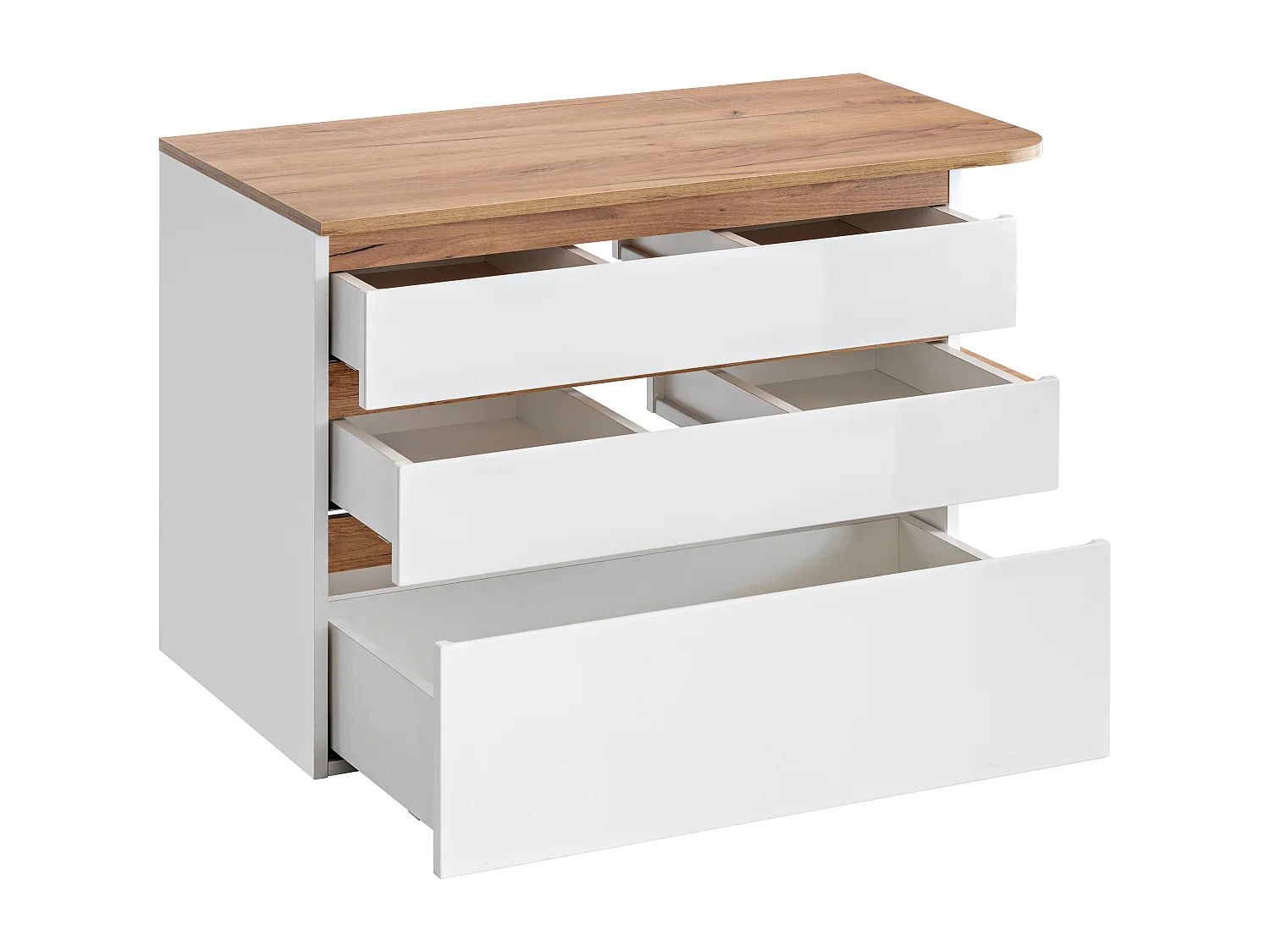 Hangende wastafel - Natuur en wit - 96 cm - ANIDA