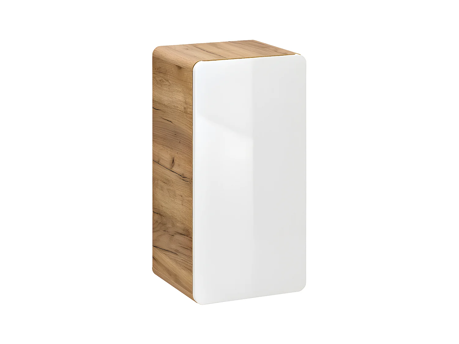 Mueble de baño color natural y blanco Ancho 32 x Prof. 35 x Alt. 68 cm - ARUBA