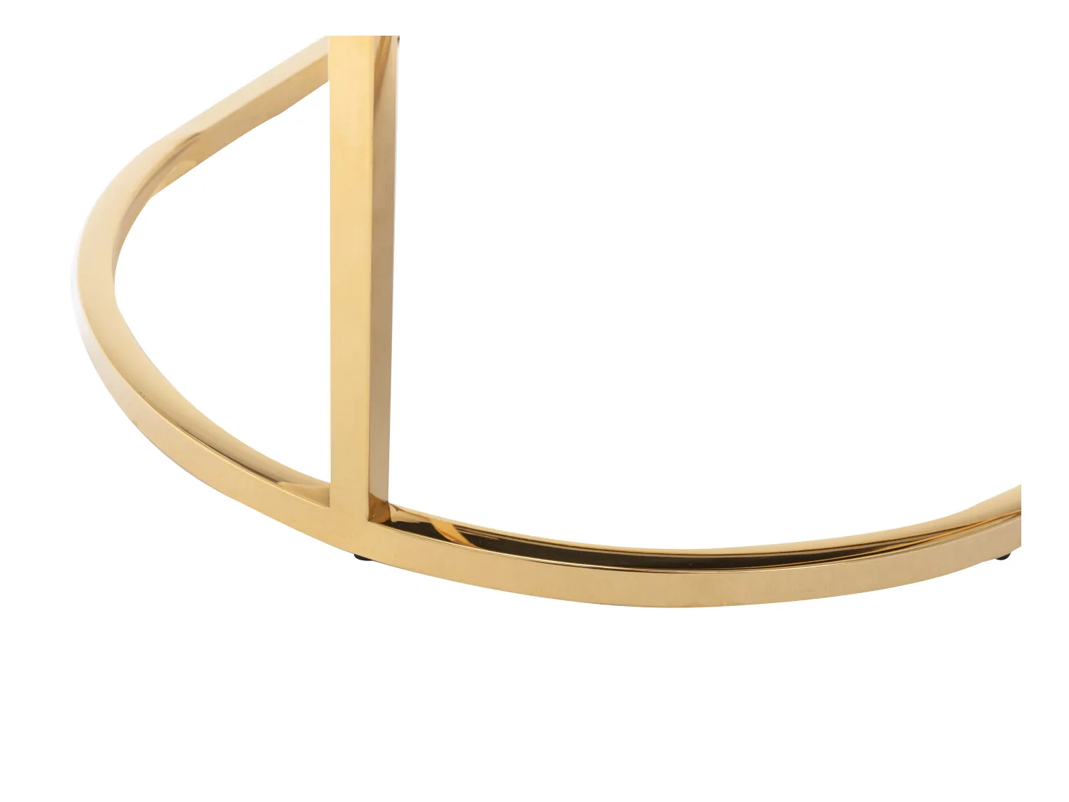 Silla con brazos - Tela bouclette y acero inoxidable - Blanco y dorado - PERIA de Pascal MORABITO