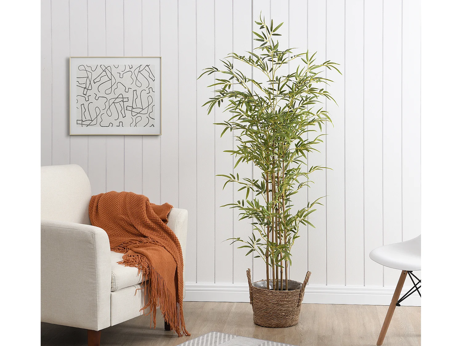 Arbre artificiel Bambou avec tronc naturel - H.160 - MUCURI