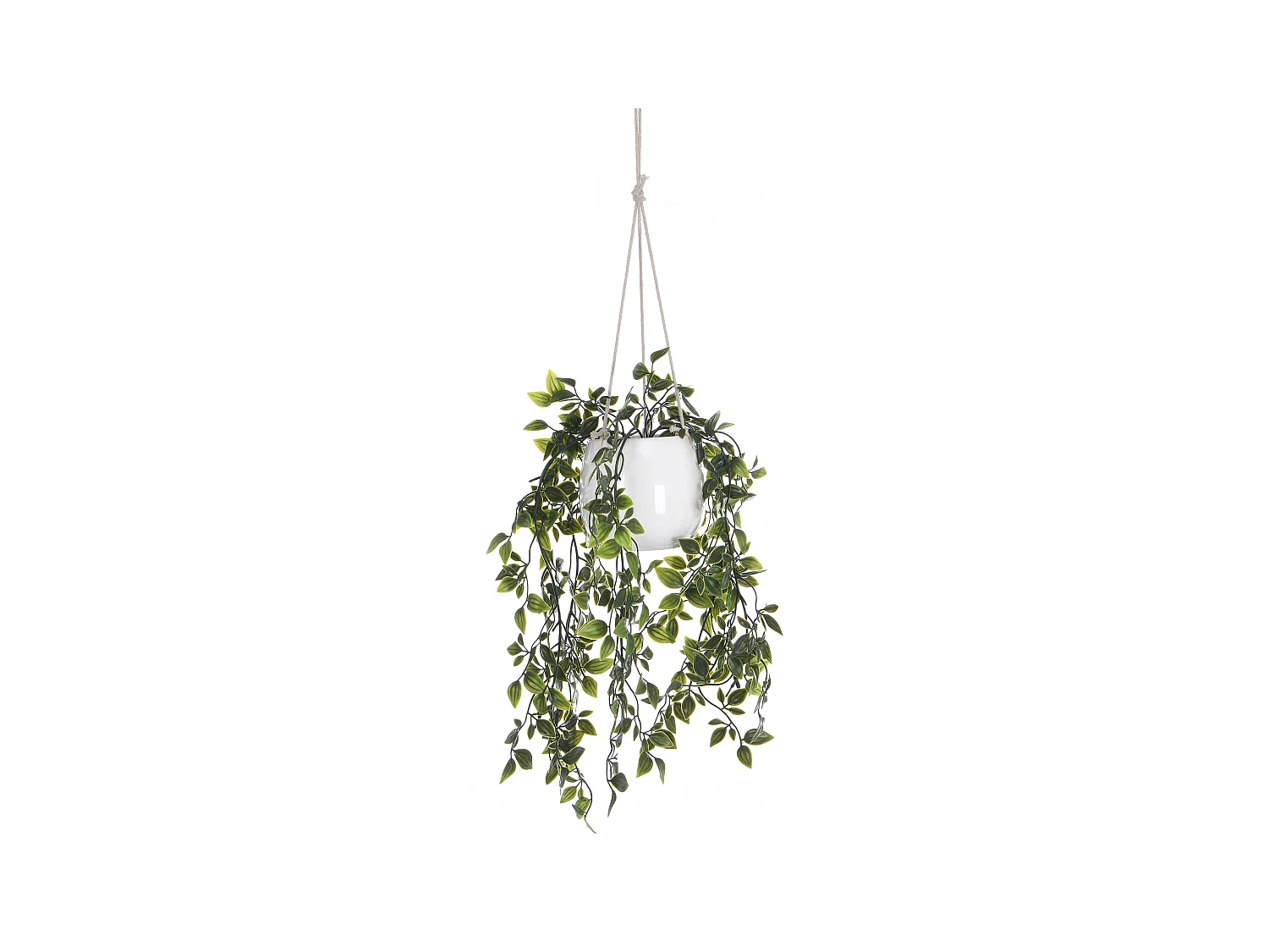 Planta artificial colgante con pot de cerámica - Alt. 170 x Ancho 20 cm - verde - BAHIANA