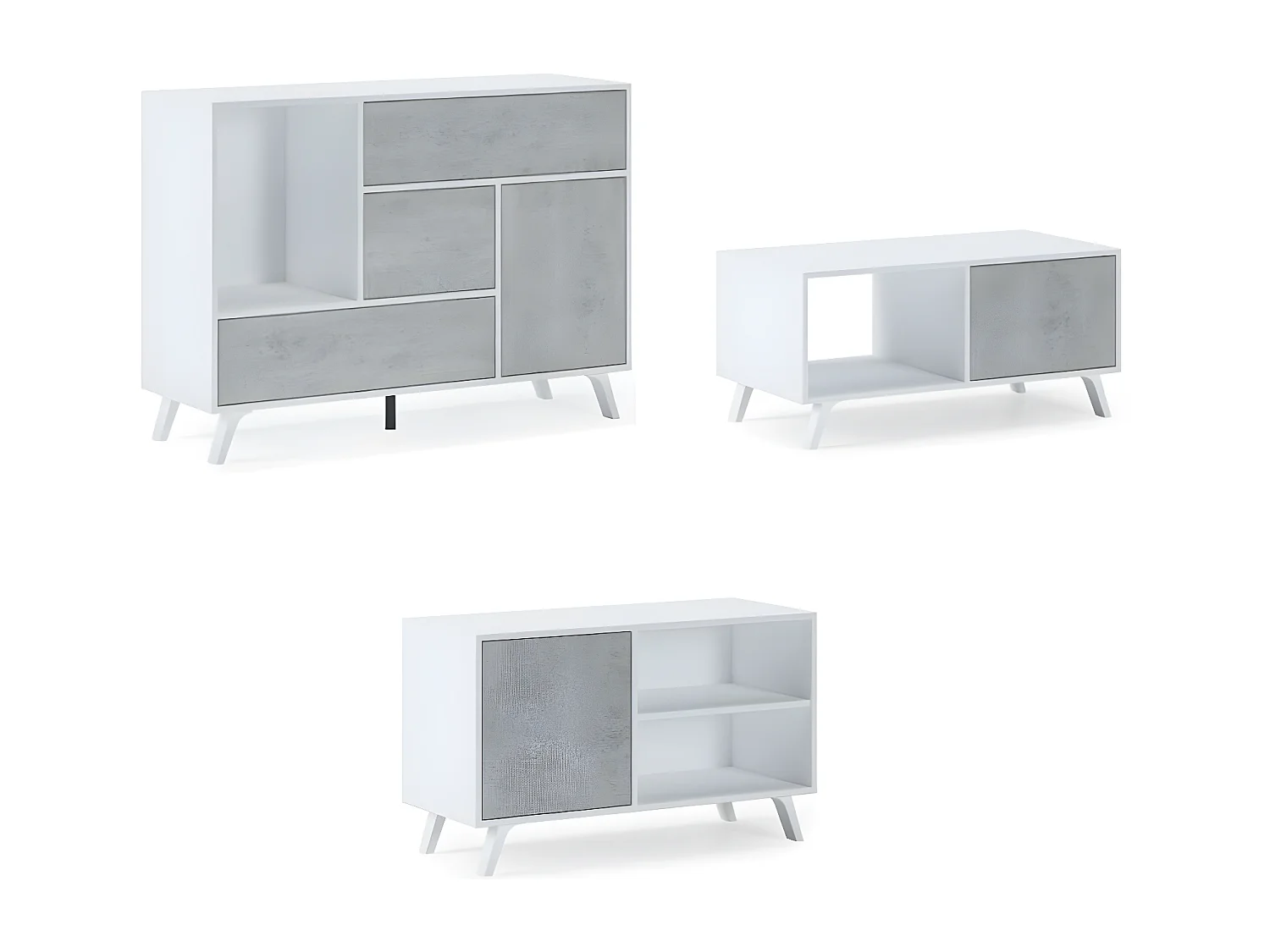 Ensemble Wind, salon, Buffet-Table Basse-Meuble tv100, Structure ...