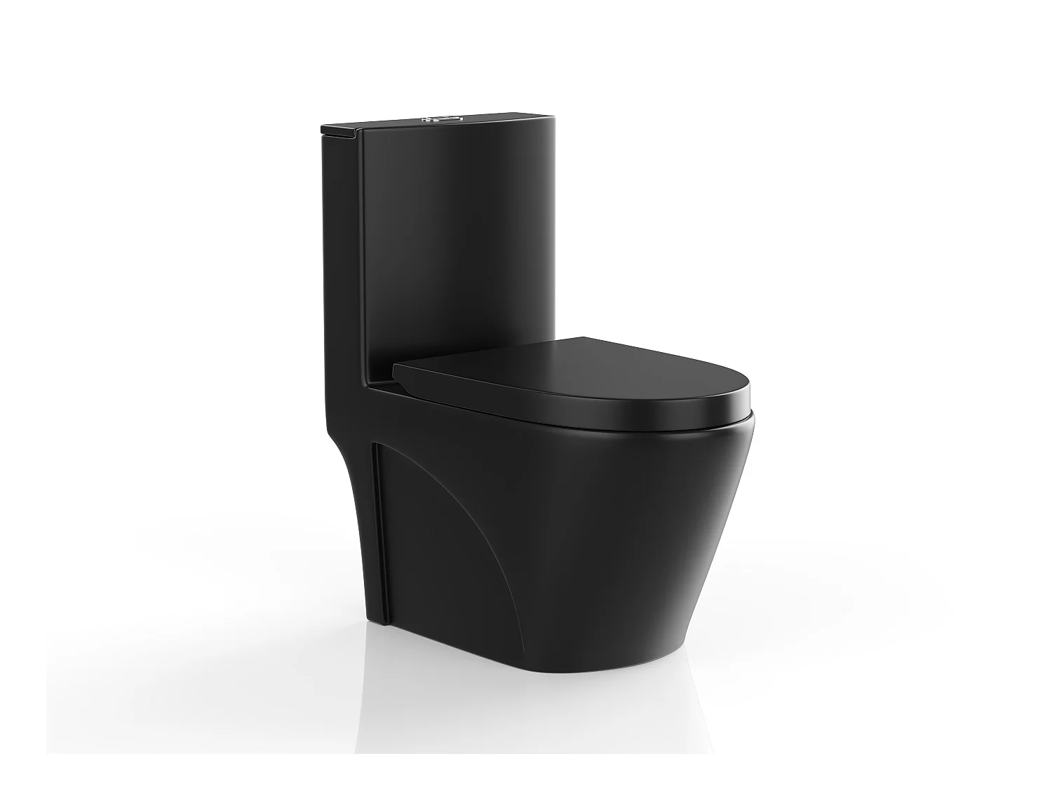 Zwart mat staand toilet van keramiek - NAGILAM