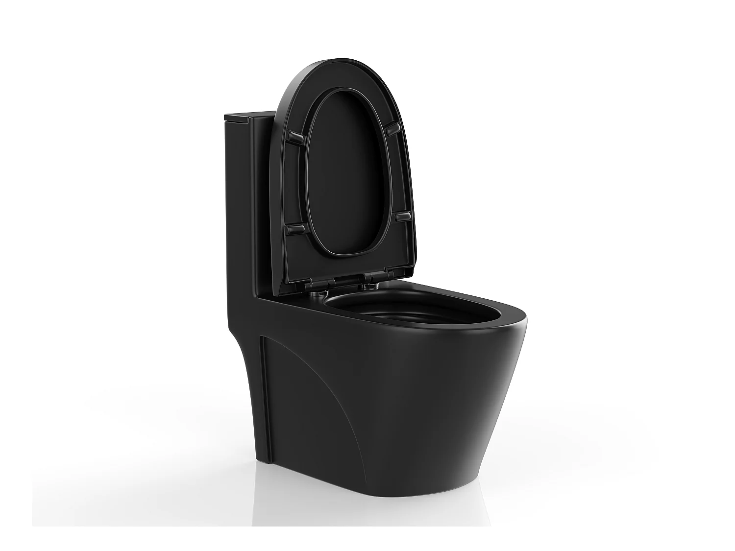 Zwart mat staand toilet van keramiek - NAGILAM
