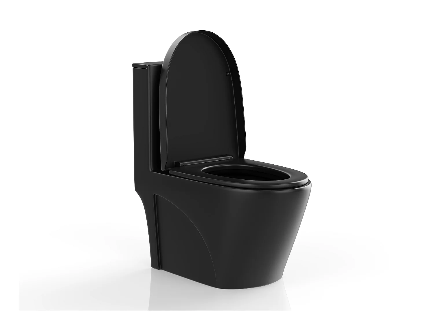 Zwart mat staand toilet van keramiek - NAGILAM