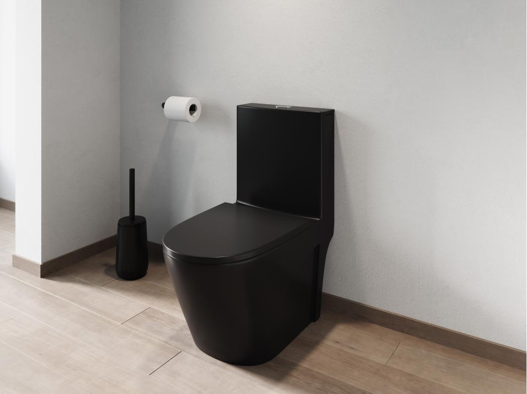 Zwart mat staand toilet van keramiek - NAGILAM