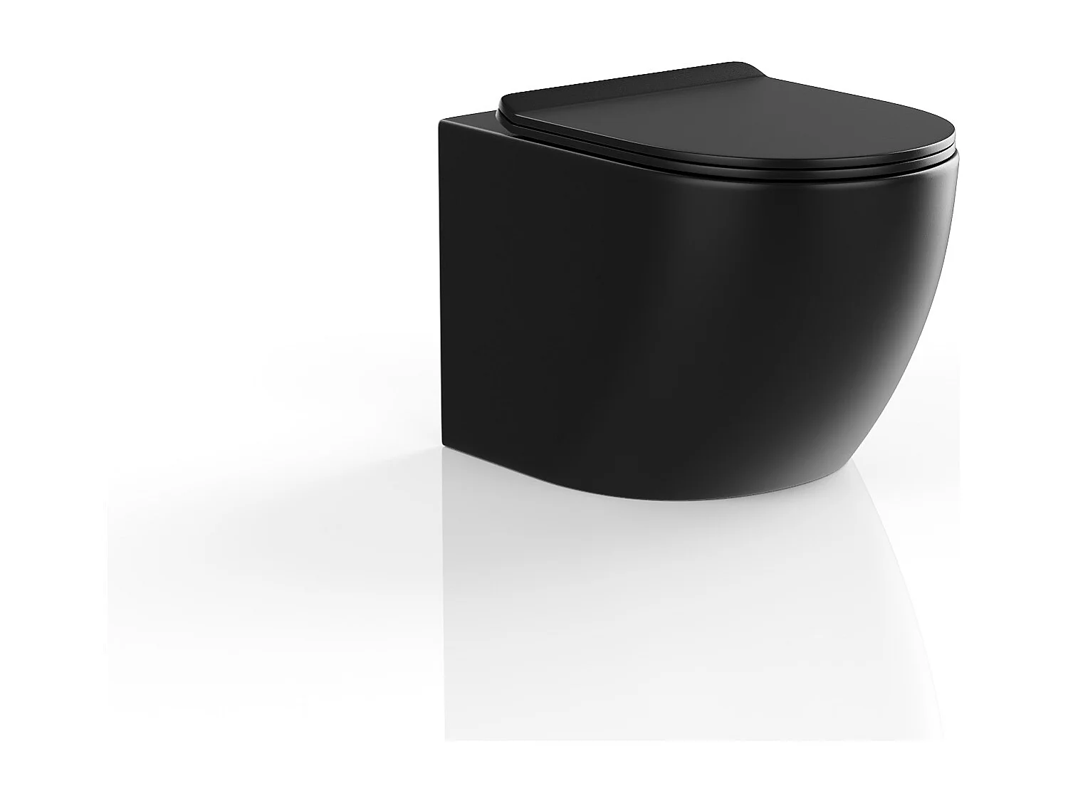 WC suspendu noir mat en céramique sans bride - JAVOINE