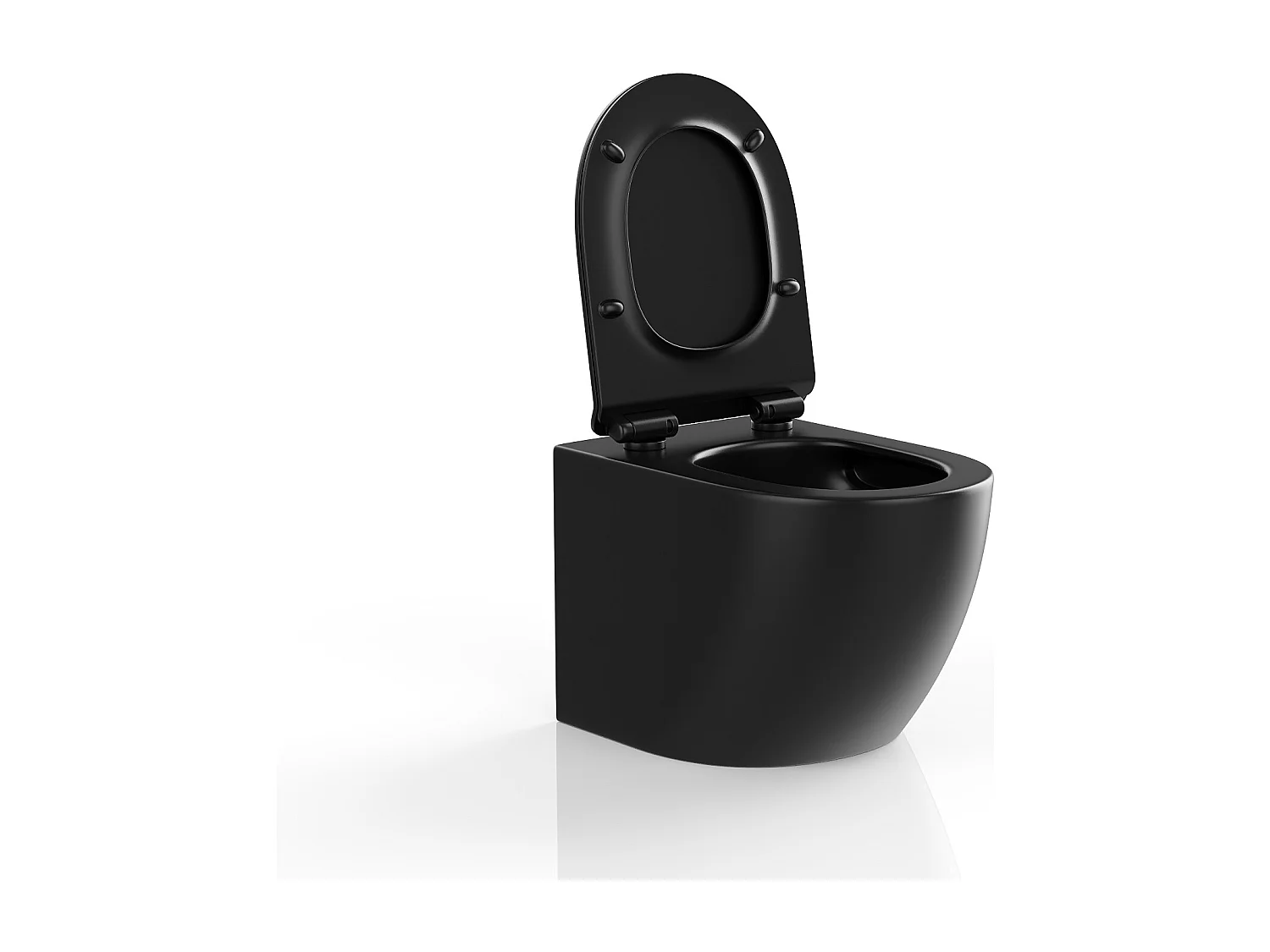 WC suspendu noir mat en céramique sans bride - JAVOINE