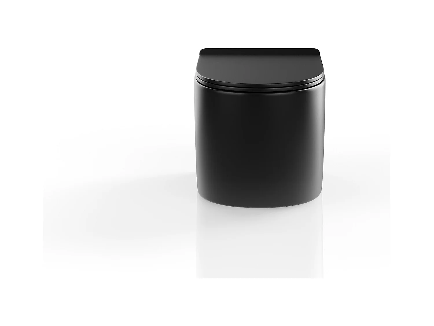 Ophængt toiletskål, mat sort keramik, sort flowerless, JAVOINE