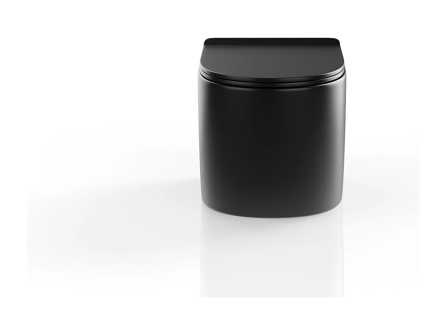 Mat zwarte hang-wc van keramiek zonder rand - JAVOINE