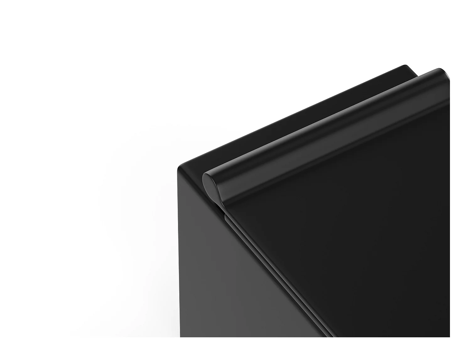 Matt sort hænge-toilet i sort keramik uden skylskyl - CLEMONA