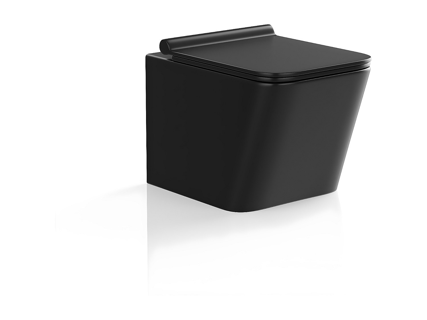 Wand-WC aus Keramik ohne Flansch - Schwarz matt - CLEMONA günstig online kaufen