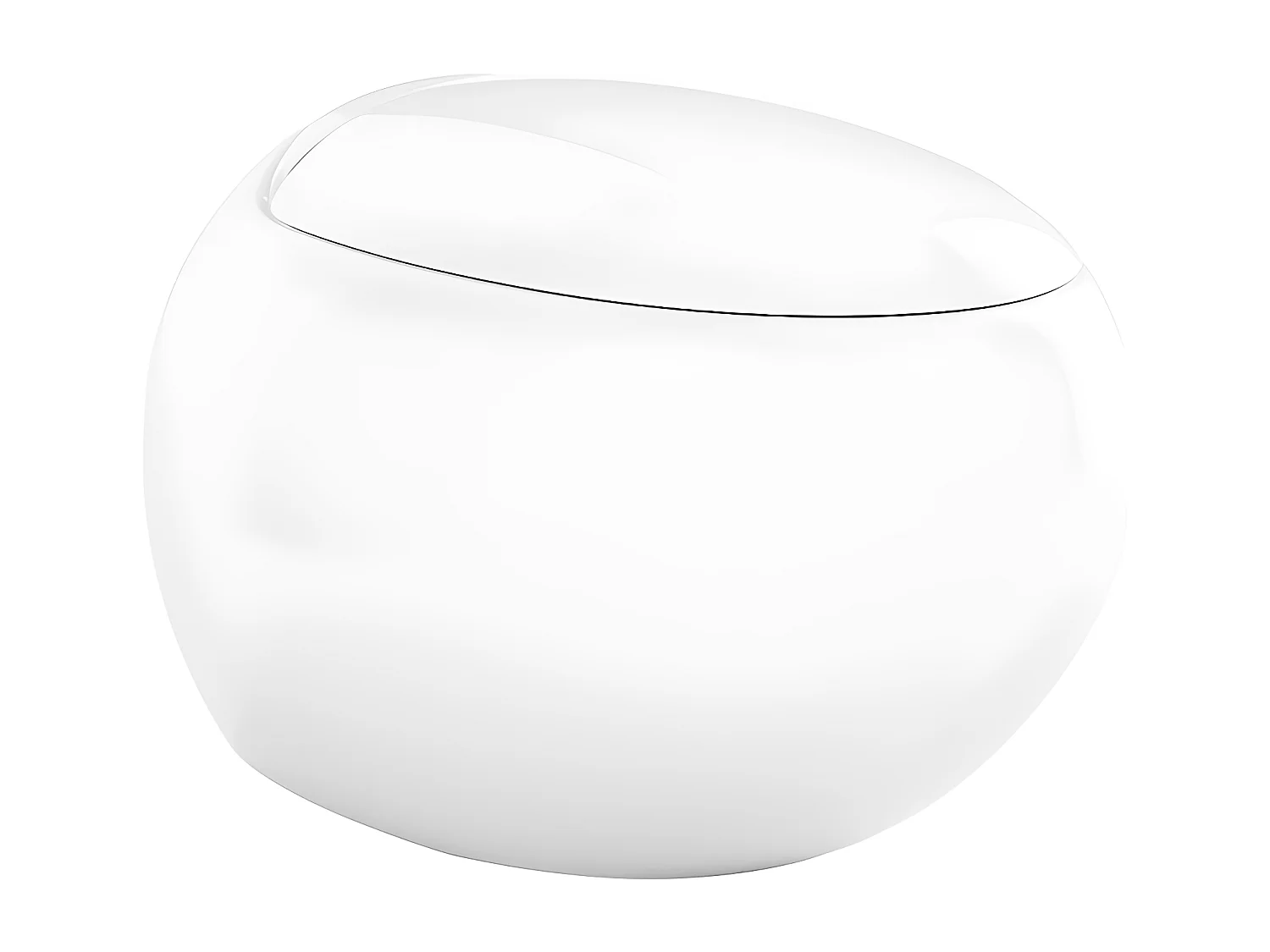 Vägghängd vit toalettstol i keramik - HURO II