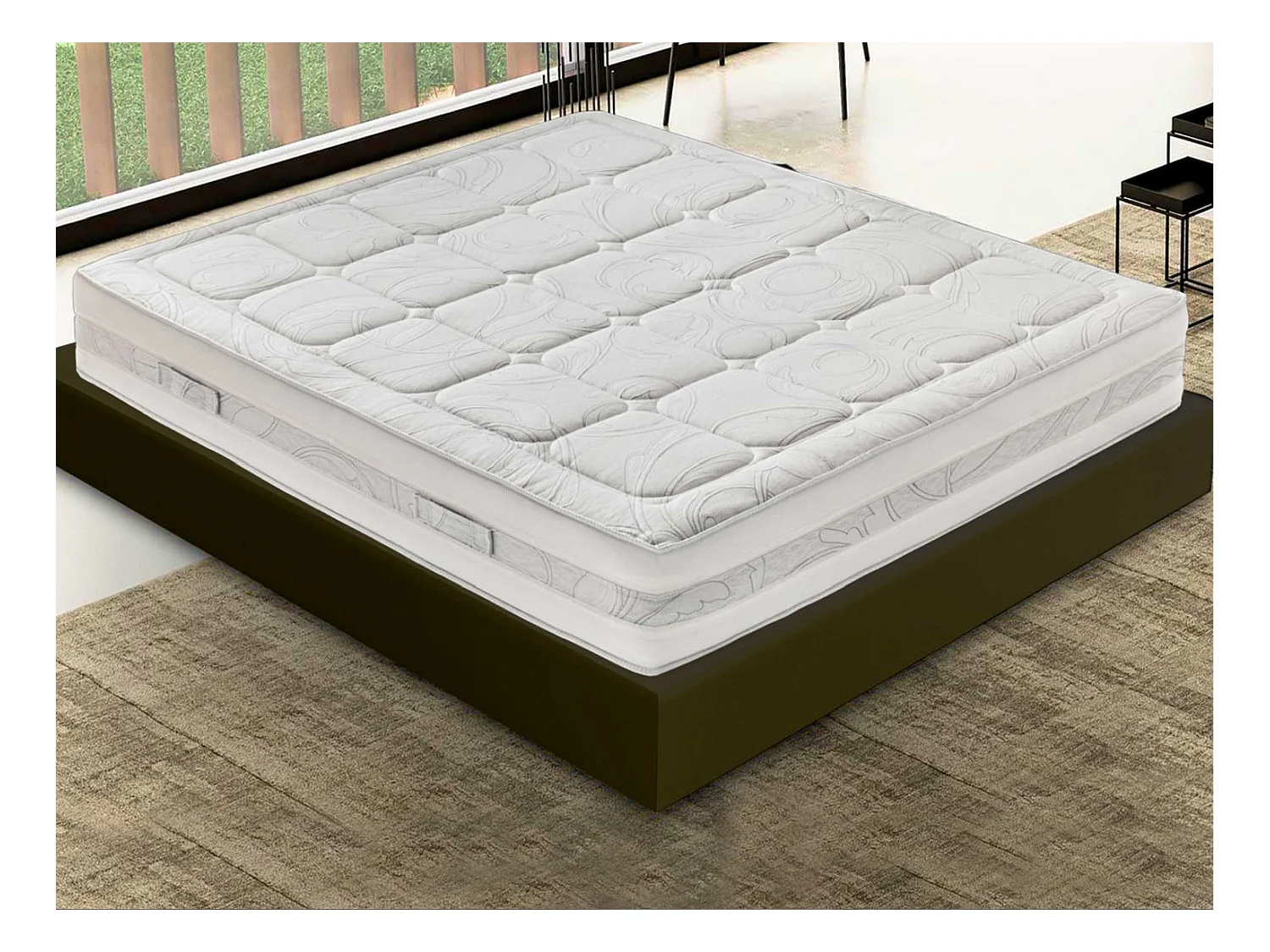 Matelas à mémoire de forme - Hauteur 29 cm - Mousse mémoire 5 cm – Housse Amovible 120x190 cm