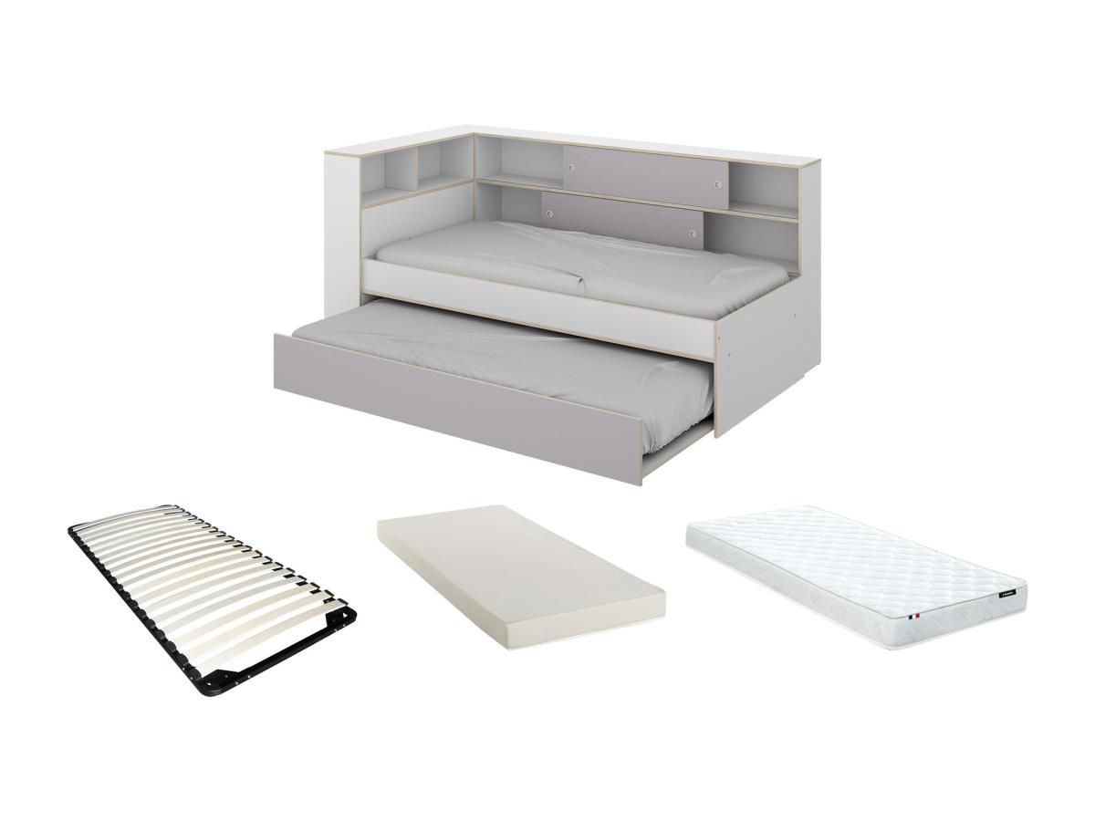 Ausziehbett mit Stauraum + Lattenrost + Matratze - 90 x 190 cm & 90 x 200 c günstig online kaufen