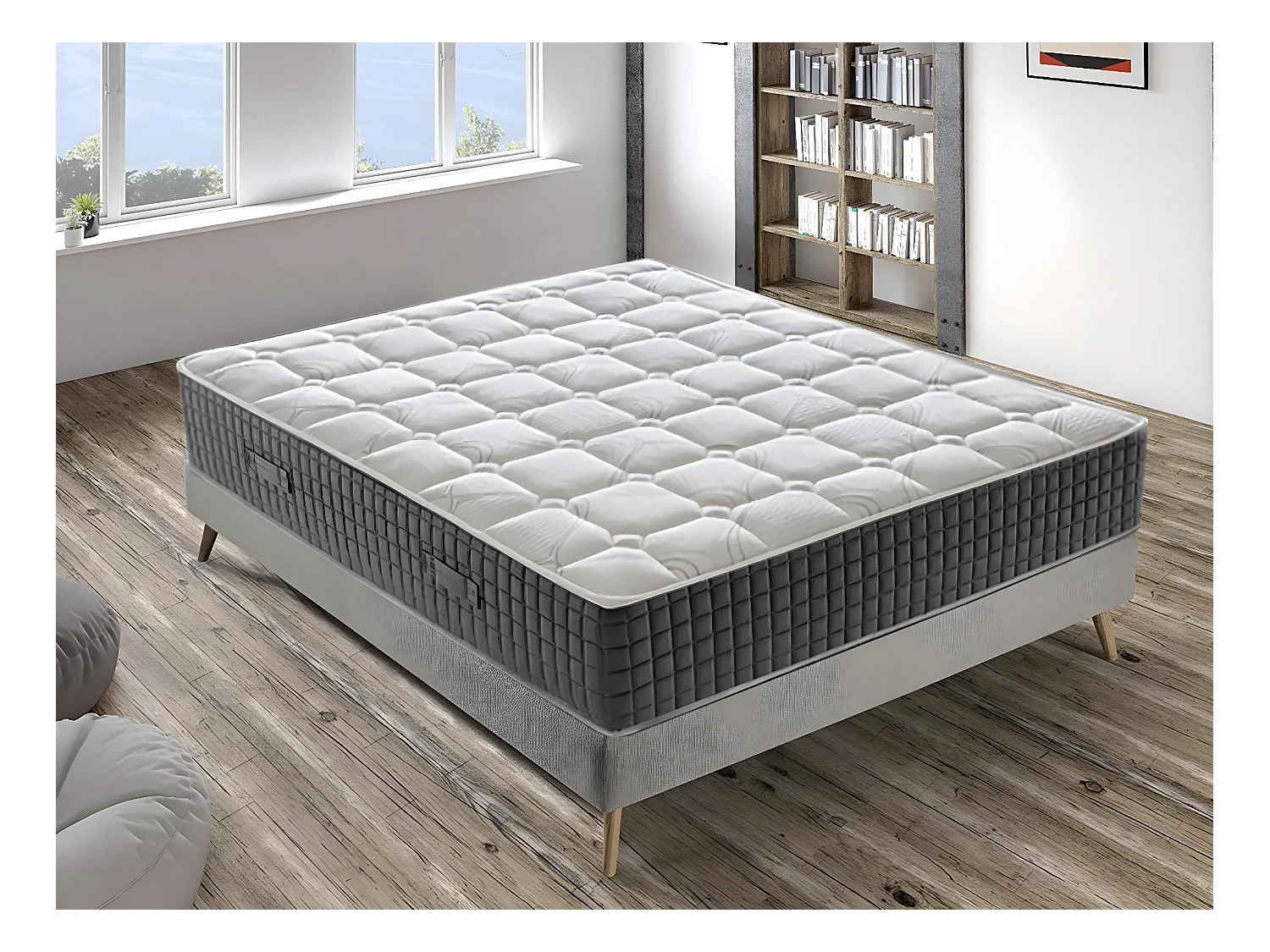 Matelas Mousse - Accueil Mémoire De Forme - Haut 30 Cm - 11 Zones Différenciées 90x190 cm