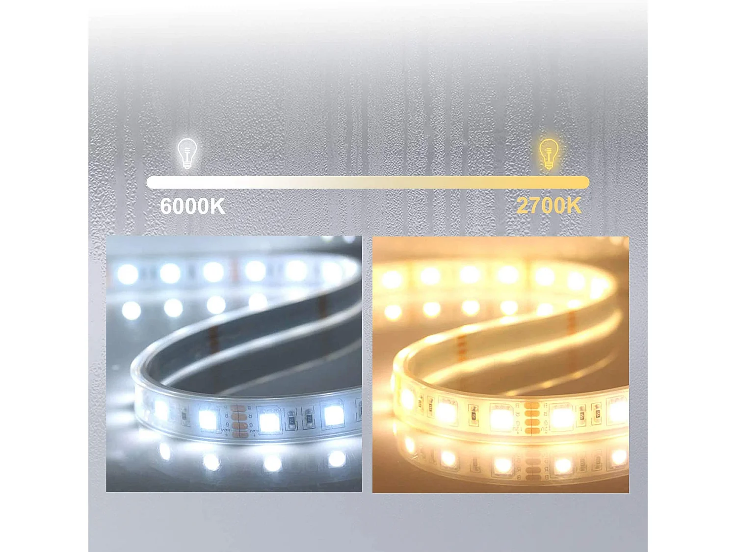 Miroir de Salle de Bain avec Anti-buée + 3 couleurs LED avec lumière et luminosité réglables Rond double interrupteur tactile ∅70cm