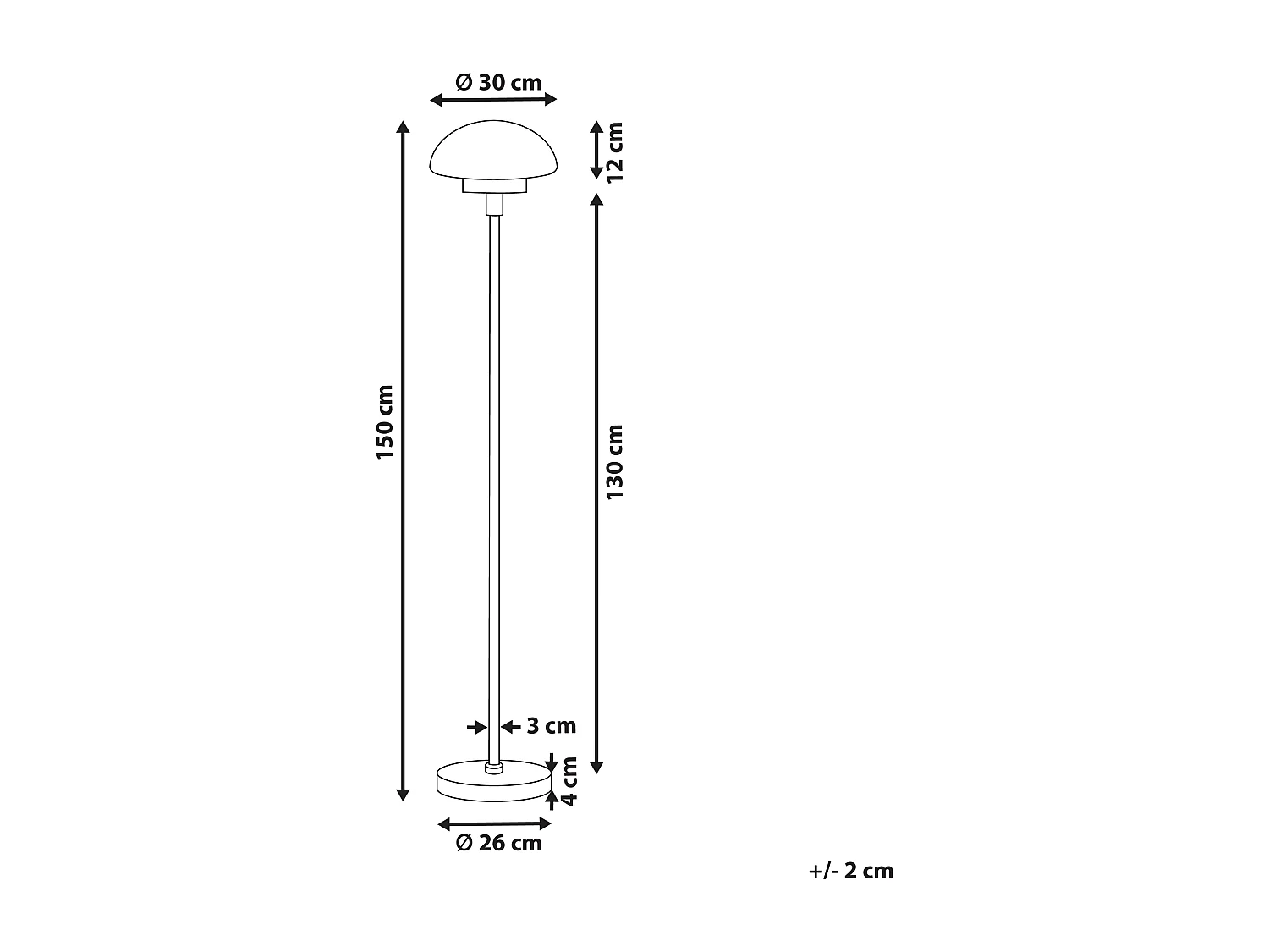 Staande lamp MINIJA Metaal Zwart
