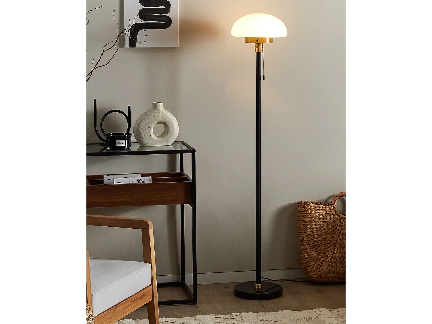 Lampada da pavimento MINIJA Metallo Nero