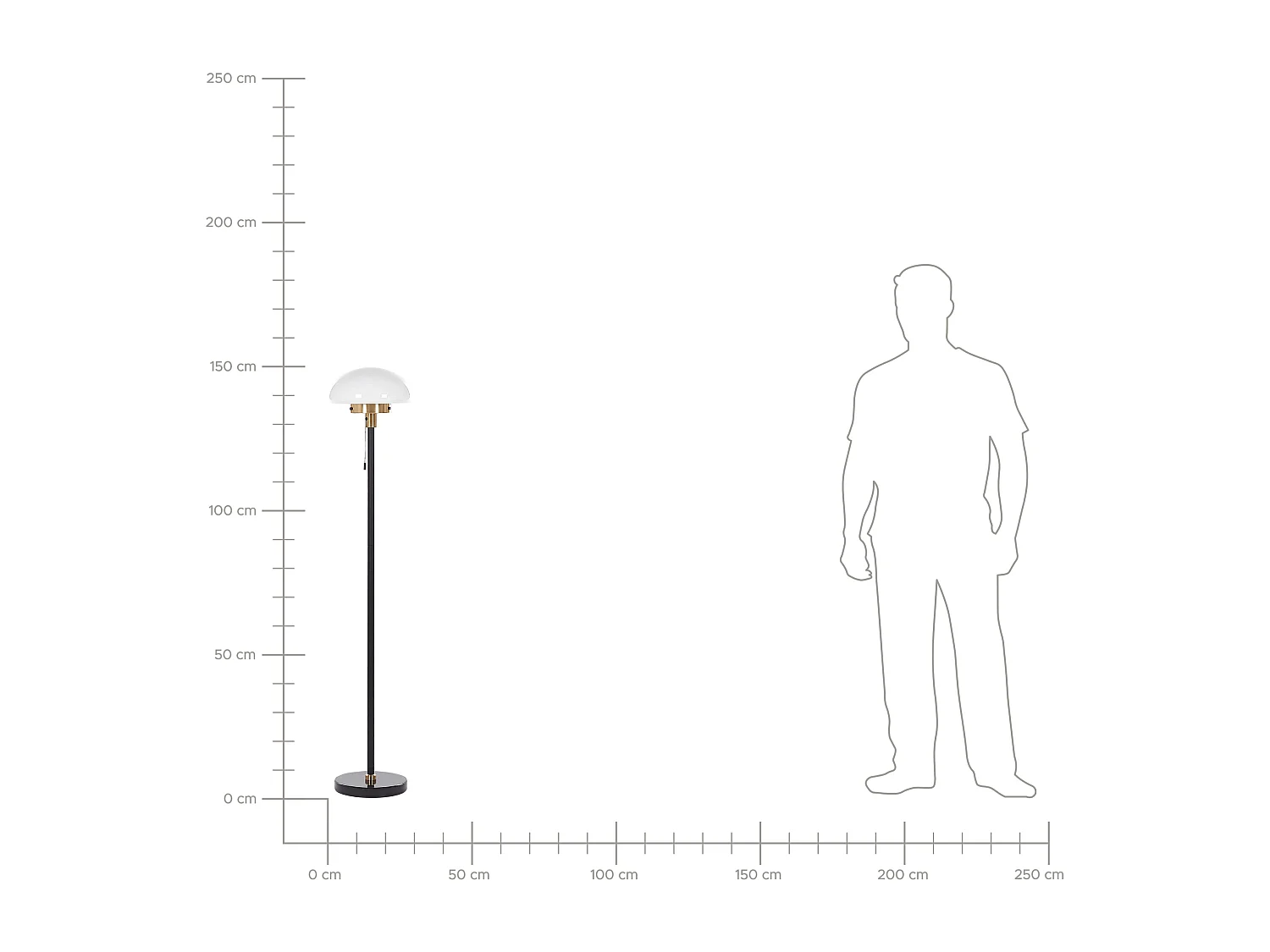 Lampada da pavimento MINIJA Metallo Nero