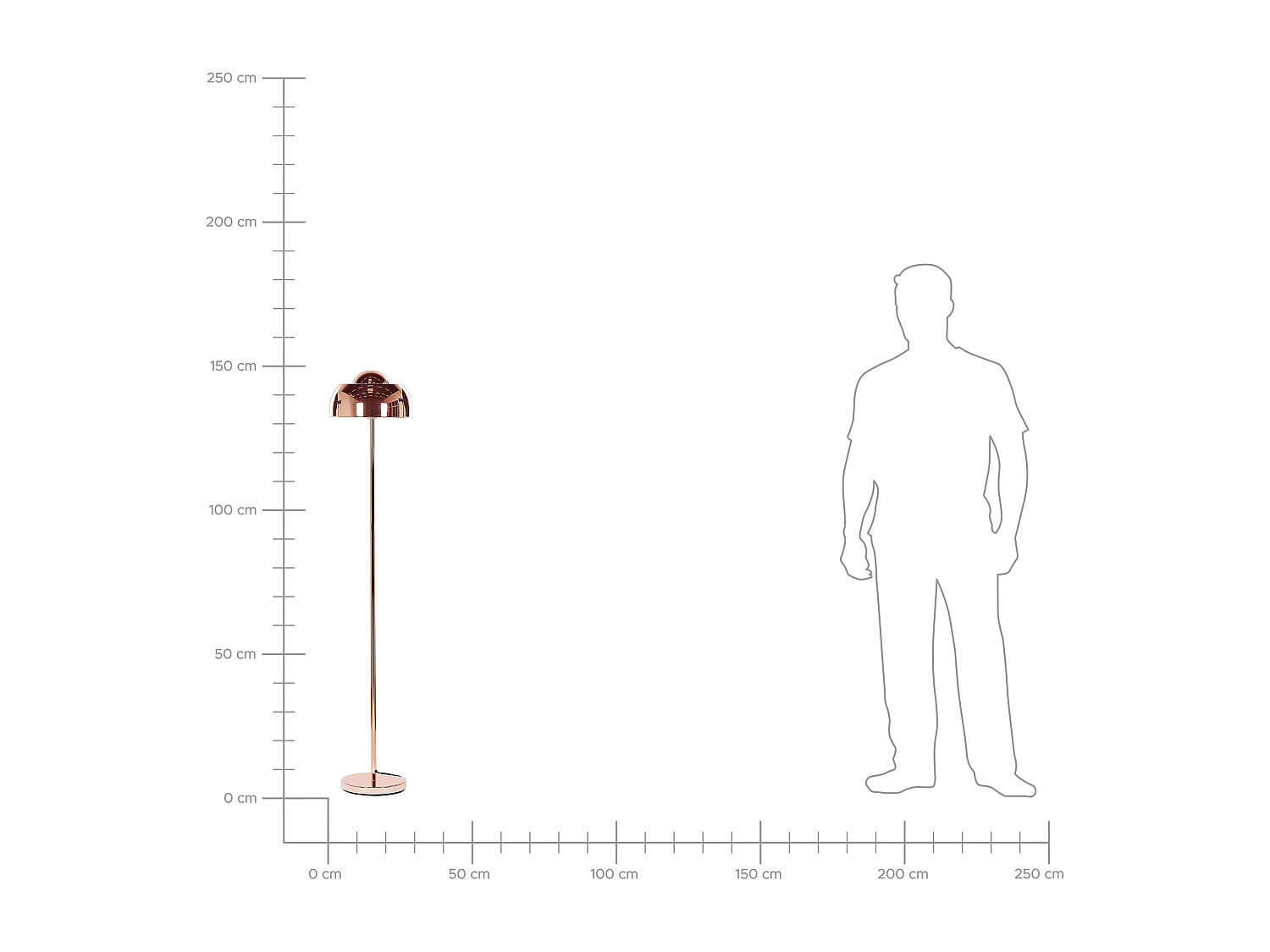 Lampadaire SENETTE Métal Cuivré