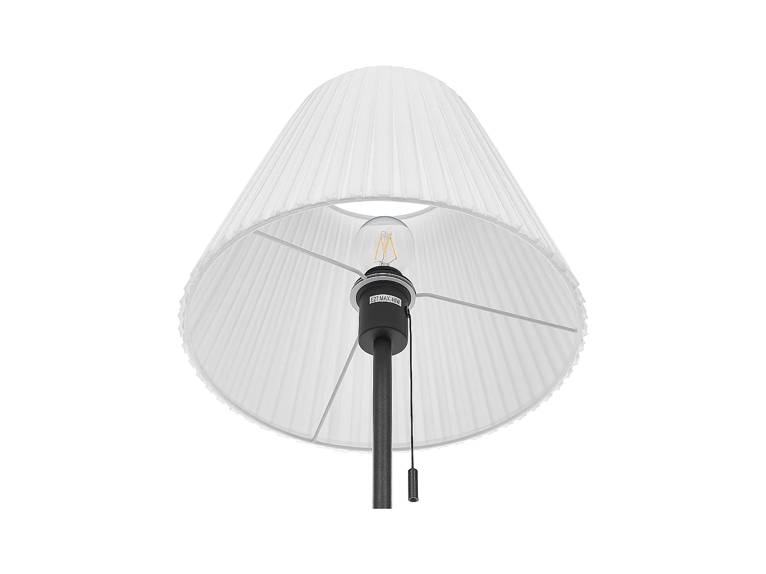 Lampadaire noir et blanc en métal TORYSA