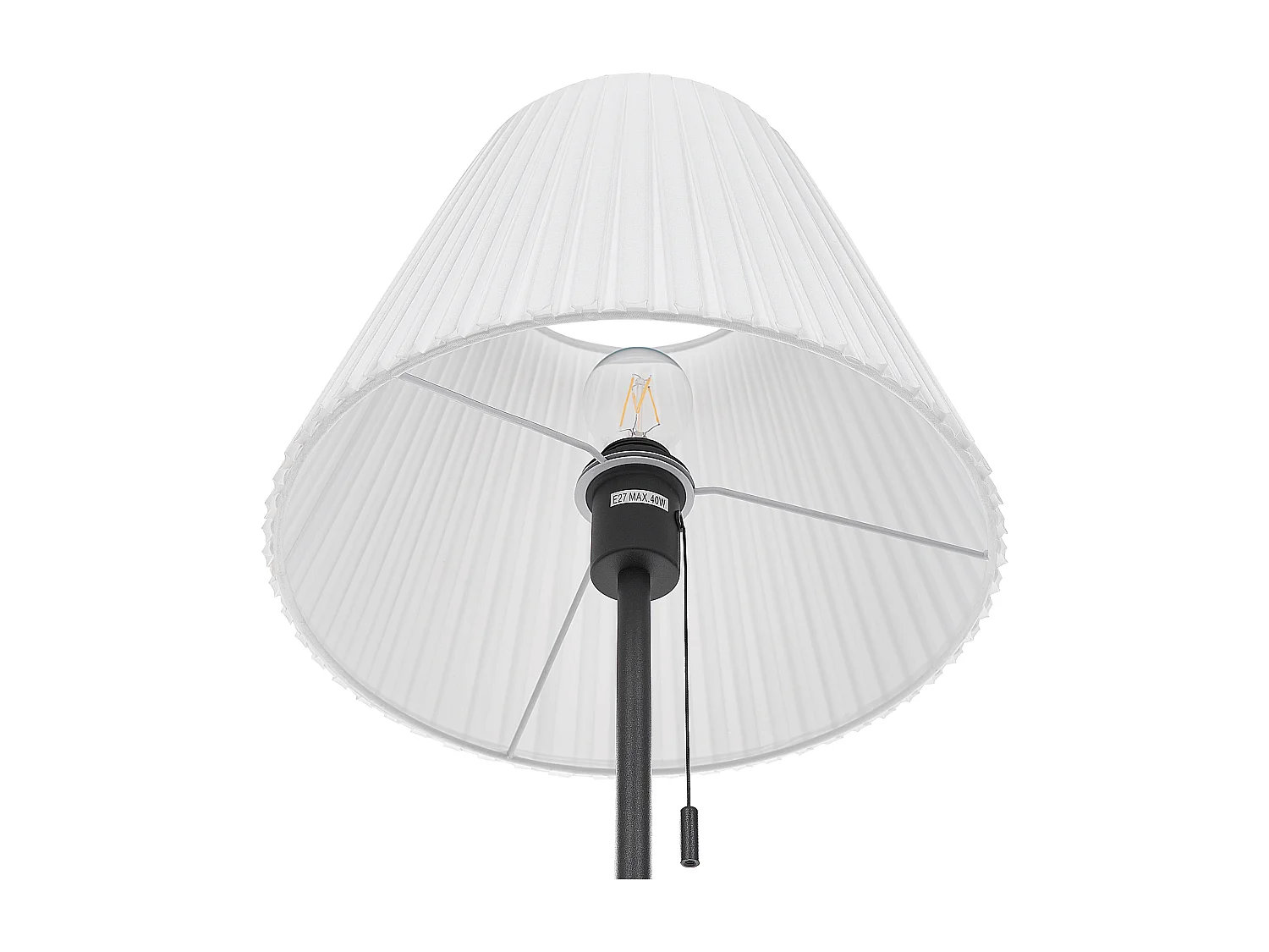 Lampadaire noir et blanc en métal TORYSA