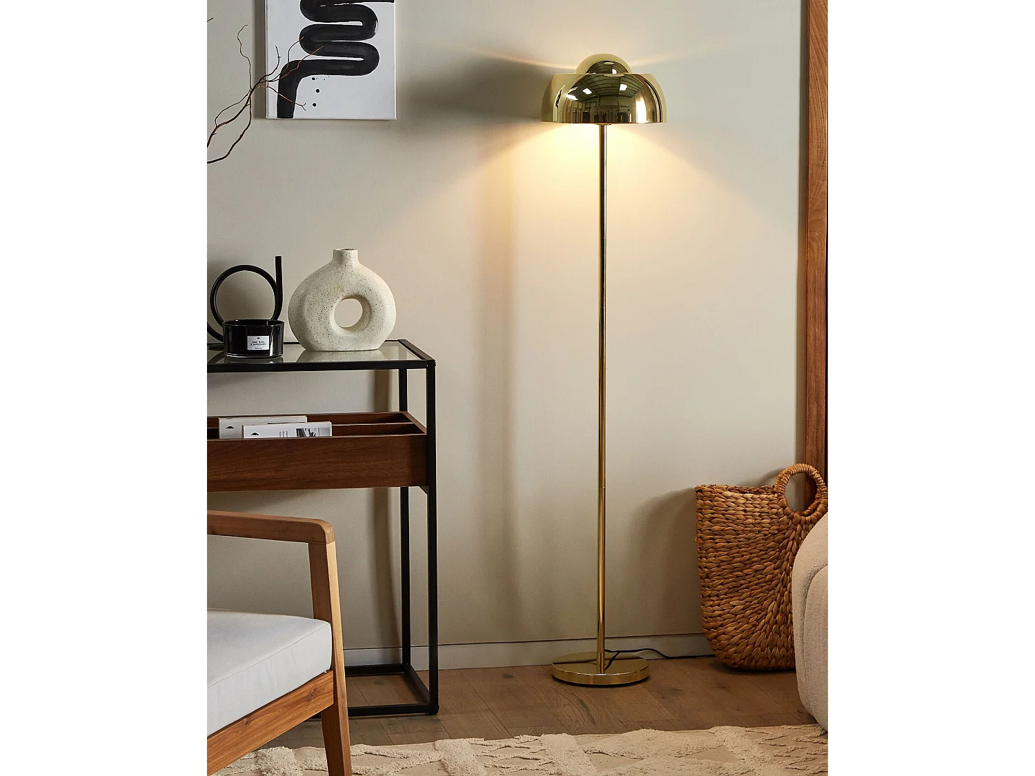 Lampadaire SENETTE Métal Doré