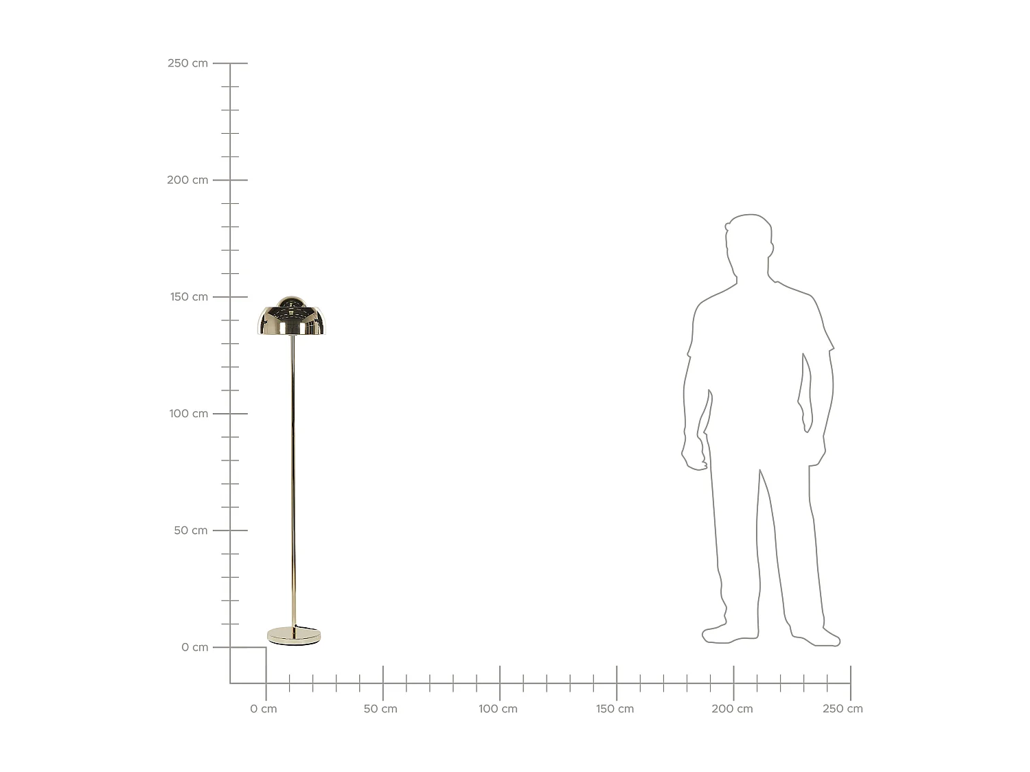 Lampadaire SENETTE Métal Doré