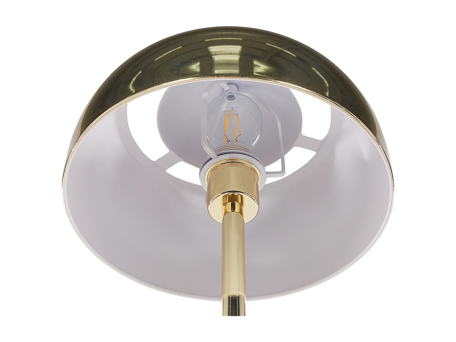 Moderne Stehlampe gold aus Stahl Dekolampe 148 cm Senette