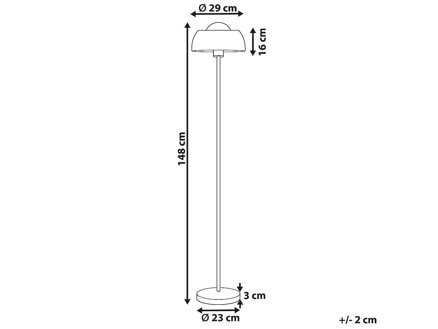 Lampadaire SENETTE Métal Doré