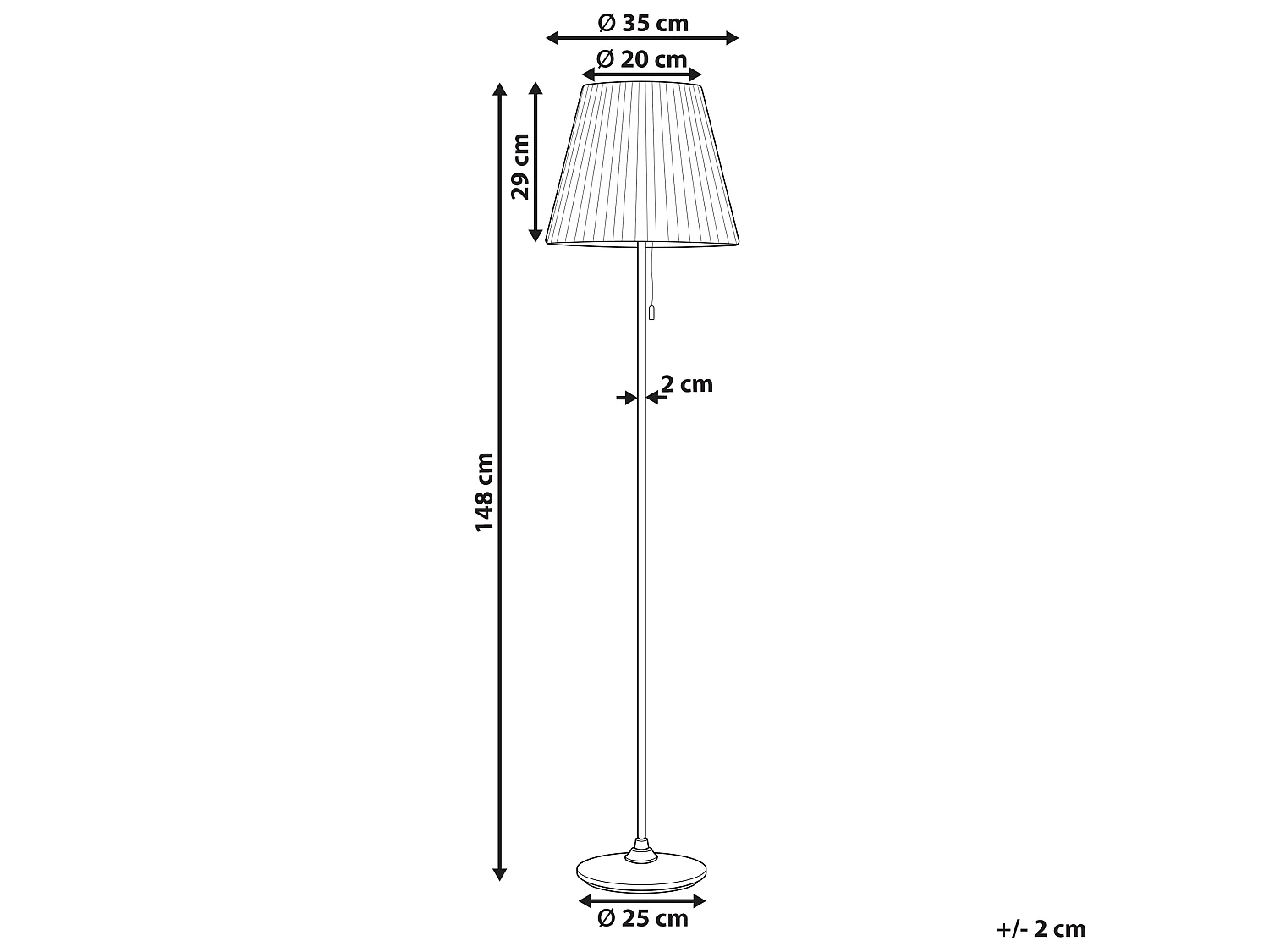 Lampada da pavimento TORYSA Metallo Ottone