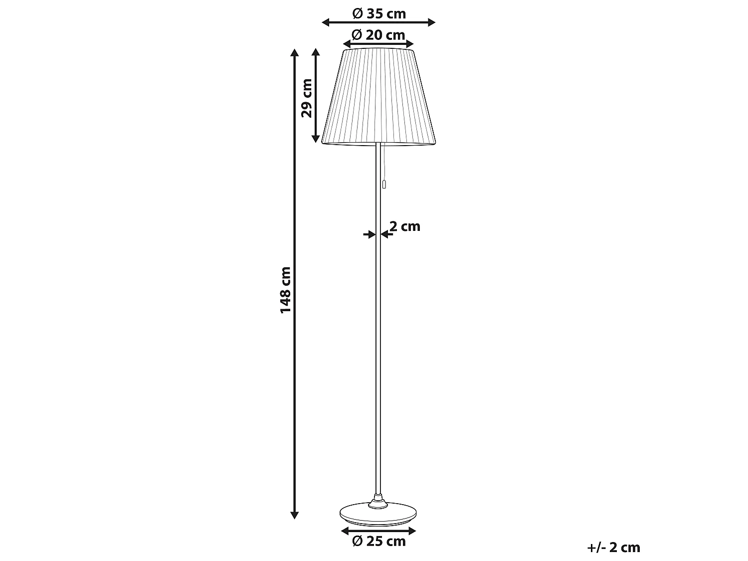 Lampada da pavimento TORYSA Metallo Ottone