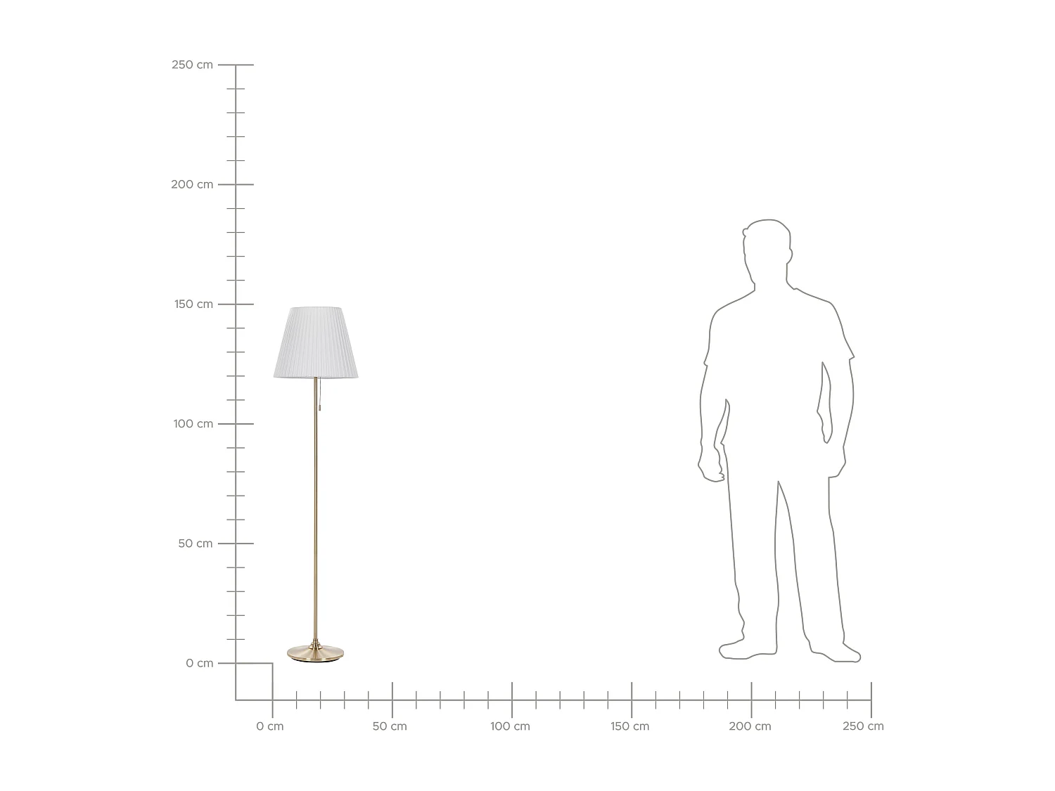 Lampada da pavimento TORYSA Metallo Ottone