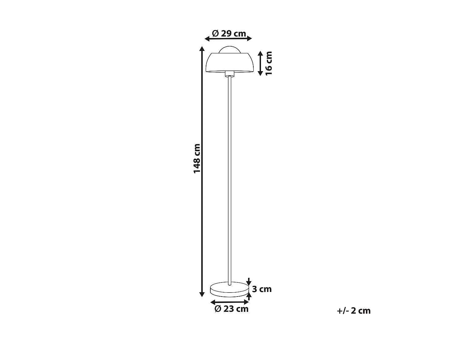 Staande lamp SENETTE Metaal Zwart