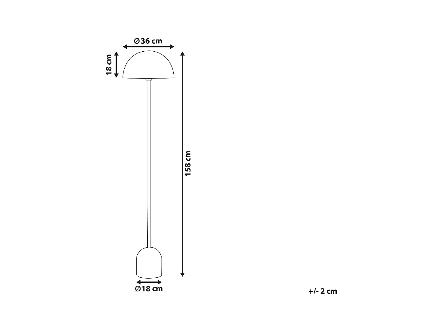 Moderne Stehleuchte Metall kupfer Höhe: 158 cm Macasia