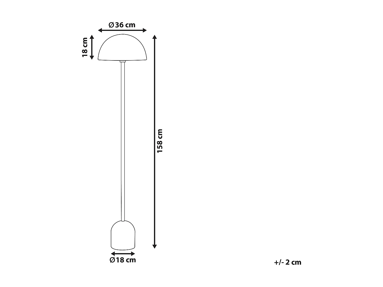 Moderne Stehleuchte Metall kupfer Höhe: 158 cm Macasia