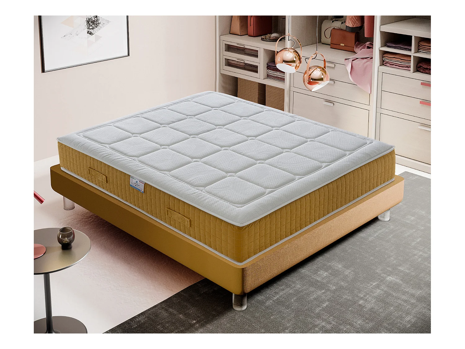 Matelas "Top" en mousse à mémoire et gel rafraîchissant à 11 zones 90x190 cm