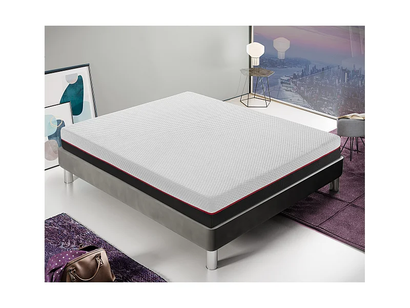 Memory Foam-Matratze 20 cm hoch – 2 Schichten, abnehmbarer Bezug 120x200