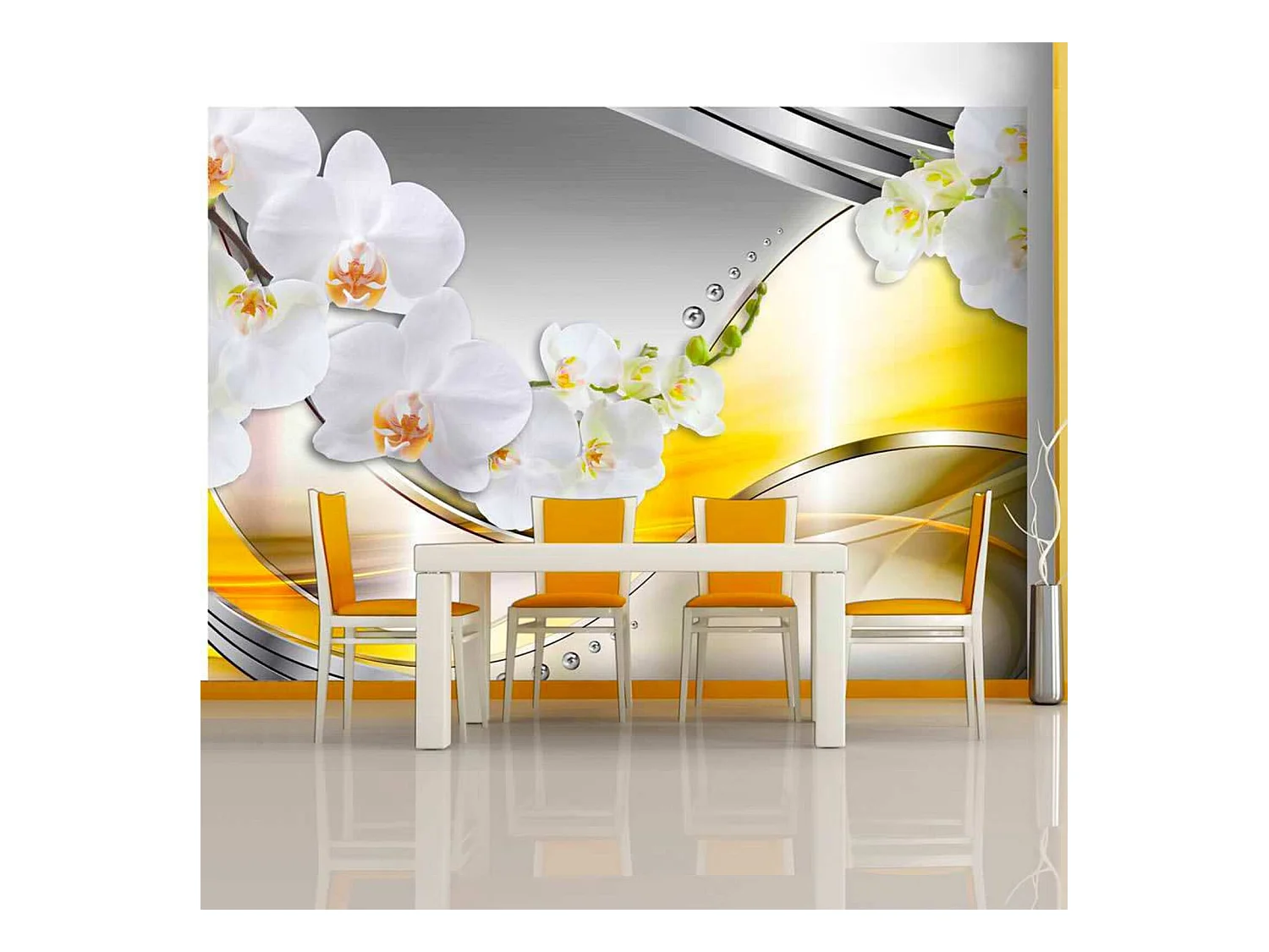 Papier peint voyage jaune - 400 x 280 cm