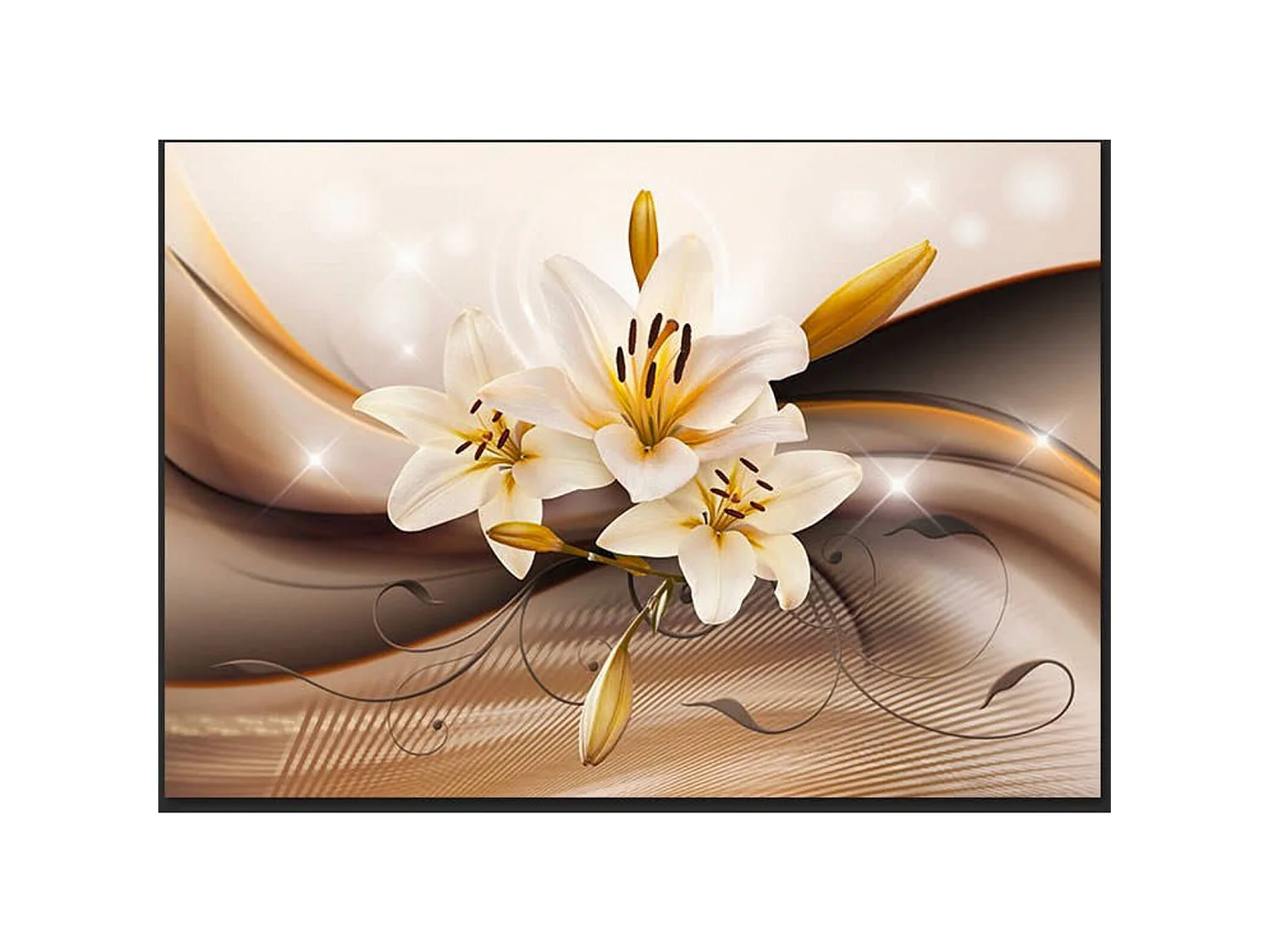 Papier peint lys d'or - 350 x 245 cm